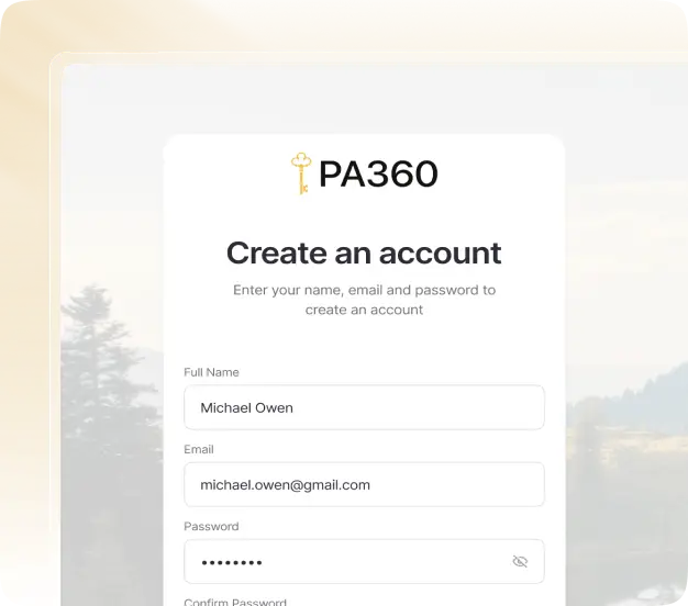 PA360 registration and environment setup