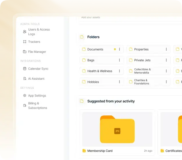PA360 asset organization interface